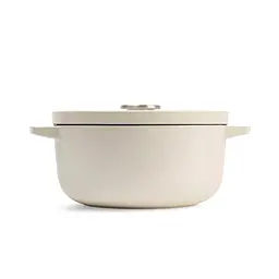 Каструля чавунна з кришкою KitchenAid 22 см 3,3 л колір мигдальний крем (CC006056-001) - мініатюра 2