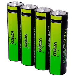 Акумулятор Verico AA USB Type-C 1700mAh 1.5V Li-ion * 4 (LoopEnergy) (1UDBT-A1WEAC-NN)