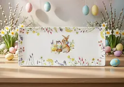 Блюдо порцелянове BonaDi Easter Melody 35х14 см (K240) - мініатюра 4