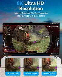 Кабель Vention DisplayPort-DisplayPort V 1.4 1.5 м (HCCBG) - мініатюра 6