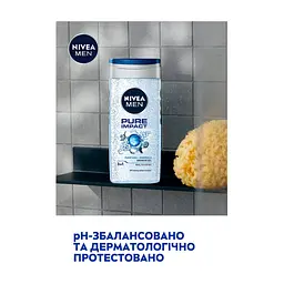 Гель для душу Nivea MEN PURE IMPACT Shower Gel 250 мл (4006000009360) - мініатюра 6