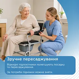Крісло-стілець туалетний на колесах Doctor Life 10585NB з відром (-2857) - мініатюра 5