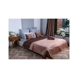 Покривало Руно двостороннє VeLour Коричневе 150 х 220 см (360.55_Cappuccino) - мініатюра 6