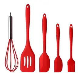 Набір кухонного приладдя kitchenWare 5 предметів, red - мініатюра 3