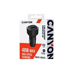 Зарядний пристрій Canyon 1xUSB + 1xUSB-C PD48W black (CNE-CCABR3AC) - мініатюра 6