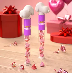 Шоколадні цукерки Hershey's Kisses Milk Chocolate Snoopy and Friends Valentine's Candy 58.9 г - мініатюра 5