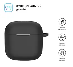 Силіконовий чохол для навушників HUAWEI FreeBuds SE 2, Hang Case, чорний, ультратонкий захисний кейс товщиною 2 мм, захист від подряпин, пилу та ударів, компактний, з карабіном для кріплення, ArmorStandart (ARM79931) - мініатюра 2