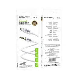 Аудіокабель BOROFONE BL20 True sound silicone digital audio conversion cable iP Білий - мініатюра 2