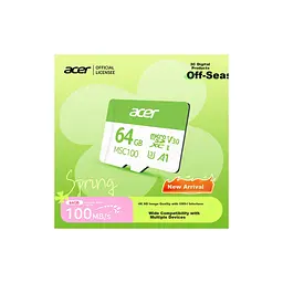 Карта пам'яті Acer 64GB microSD MSC100 /U3/V30/A1/C10 R 100MB/s / Write 30MB/s (BL.9BWWA.336) - мініатюра 2