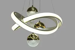 Підвісна LED люстра у формі нескінченності з кулями Linisoln 9041-600 у золоті - мініатюра 2