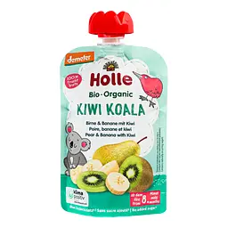Пюре Holle Kiwi Koala, з грушею, бананом та ківі, 100 г (45318) - мініатюра 2