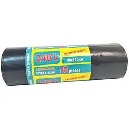 Пакети для сміття Grey Pack міцні 240 л 10 шт. (l24010)