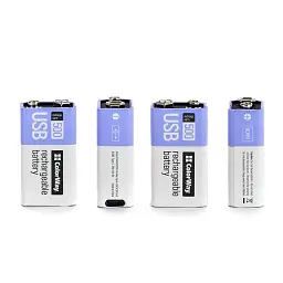 Акумулятор Крона USB-С 390 mAh 9V (Li-Polymer) ColorWay (CW-UB9V-06) - мініатюра 3