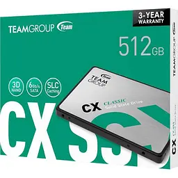 Накопичувач SSD Team Sata 2.5" 512Gb CX2 3D TLC 500 480 (T253X6512G0C101) - мініатюра 4