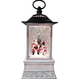 Ночник новорічний Xmas WDL-24004A Санта зі сніговиком нічник з ефектом снігового вихору від батарейок