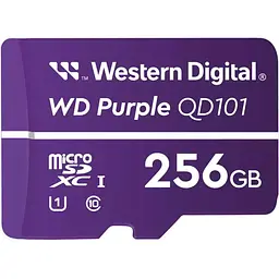Карта пам'яті WD QD101 microSDXC 256GB Class 10 UHS-I U1 V10 (R-100 MB/s) Purple (WDD256G1P0C) [174251]