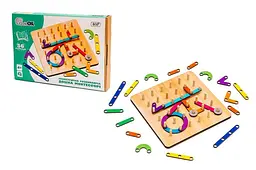Дерев'яна "Геометрична Дошка, що розвиває" Puz-27260, 56 комбінацій PuzzleOk