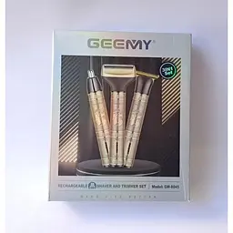 Чоловічий тример 3 в 1 Geemy GM-8045 для бороди вусів носа та тіла - мініатюра 10