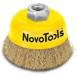 Щітка NovoTools чашоподібна 75мм торцева гофр. лат. дріт