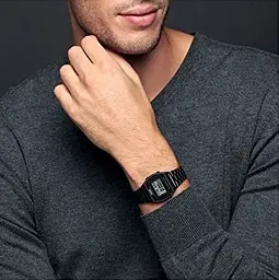 Чорні чоловічі годинники наручні сталеві оригінальні Японія Casio Collection B640WB-1AEF - мініатюра 4