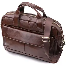 Стильний портфель для чоловіків із натуральної шкіри Vintage 23040 коричневий