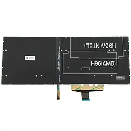 Клавіатура для ноутбука HUAWEI (W19 series) rus, black, без фрейму, підсвічування клавіш