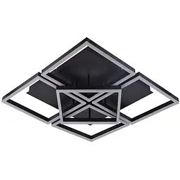 Світильник стельовий Miorro LED Senso з пультом ДУ та APP 136W 610х610х120мм чорний (51-313-017) - мініатюра 4