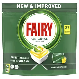Капсули для посудомийних машин Fairy Original Все-в-1 27 шт
 - мініатюра 2
