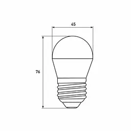 Лампочка Eurolamp LED G45 5W 530 Lm E27 4000K deco 2шт (MLP-LED-G45-05274(Amber)) - мініатюра 3