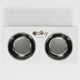 Hollky Base L — миски на підставці для середніх і великих собак (2 × 0,95 л, висота 20 см) - мініатюра 4