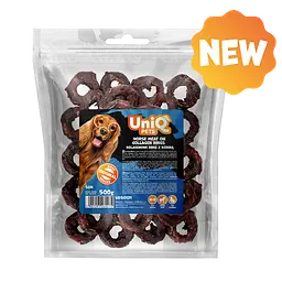 Ласощі для собак UniQ PETS М'ясо конини на колагенових кільцях 5 см, 500 г - мініатюра 4