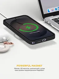 Силиконовый чехол с MagSafe для Samsung Galaxy S26 Ultra 5G, ICON2 MagCase, черный, противоударный, панель с мягкой подкладкой, защита всего корпуса, поддержка беспроводной зарядки, совместим с защитными стеклами и пленками, ArmorStandart (ARM88791) - мініатюра 8