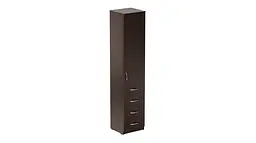 Пенал Анжело Ferrum-decor на 3 полиці з дверима та 4 ящиками 1900x400x380 ДСП Венге Магія 16 мм (FRD-104932)