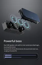 Портативна Bluetooth-колонка Mtool V6 зі стереозвуком і глибокими басами синій - мініатюра 8