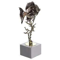 Декоративна фігурка Yiwu Gold Fish 16x8x30 см металева статуетка золотої рибки колекційна для дому декор на камін HP-7-18 - мініатюра 4