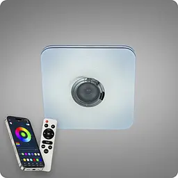 Люстра світлодіодна 517 Dlight RGB з пультом і колонкою 45Вт Білий (02173) - мініатюра 8