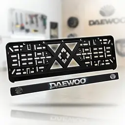 Рамка номера Daewoo клямка 3D напис Хромований / Поліпропілен гнучкий морозостійкий - мініатюра 4