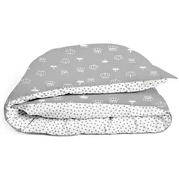 Підковдра дитяча Cosas Grey Crown 110х140 см (CrownG_zig_140q) - мініатюра 3