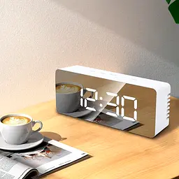 Настільний дзеркальний годинник Beluck Mirror Clock 1 з термометром - мініатюра 5
