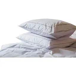 Комплект постільної білизни Ecotton Premium євро перкаль вишивка з бежевим кантом (25144)