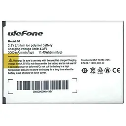 Акумулятор Ergo F501 Ulefone S8 3000 мАг акб батарея