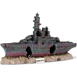 Декорація затонулий корабель Kruger Meier Battleship 23x5x11 см (24411)