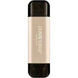 Флеш-накопичувач Transcend USB флеш накопичувач 512GB JetFlash 930C Gold-Black USB 3.2/Type-C (TS512GJF930C)