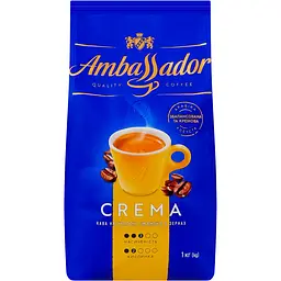 Кава в зернах Ambassador Crema натуральна смажена 1 кг (941924) - мініатюра 2