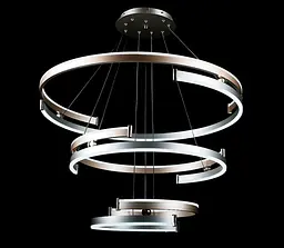 Люстра стельова LED Splendid Ray L8503/800+600+400/3, 6 ламп, 50-150 см, діаметр 80 см, сучасний стиль для дому - мініатюра 2