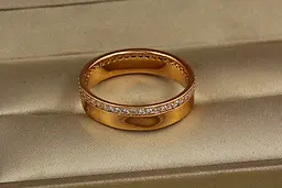 Обручка Xuping Jewelry американка з каменями по колу 5 мм р18 золотиста - мініатюра 3
