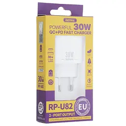 Зарядний пристрій Remax Remine 30W PD+QC Білий (RP-U82) - мініатюра 2