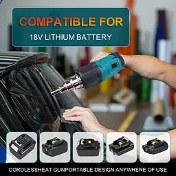 Бездротовий термофен, сумісний з акумулятором Makita 18V LXT, 3 насадки, 2 температурні режими, максимальна температура - мініатюра 6