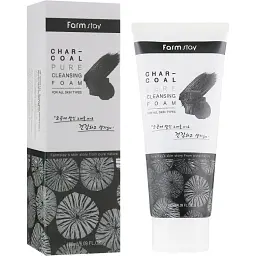 Пінка для вмивання FarmStay Charcoal Pure Cleansing Foam з деревним вугіллям 180 мл - мініатюра 2