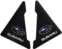 Захист кутів дверей SUBARU 2 шт Гумові 45х58х47 мм на скотчі Чорні Посилені (протиударні чохли від сколів) - мініатюра 2